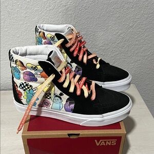 Vans Black and Multicolor Cartoon High-Tops